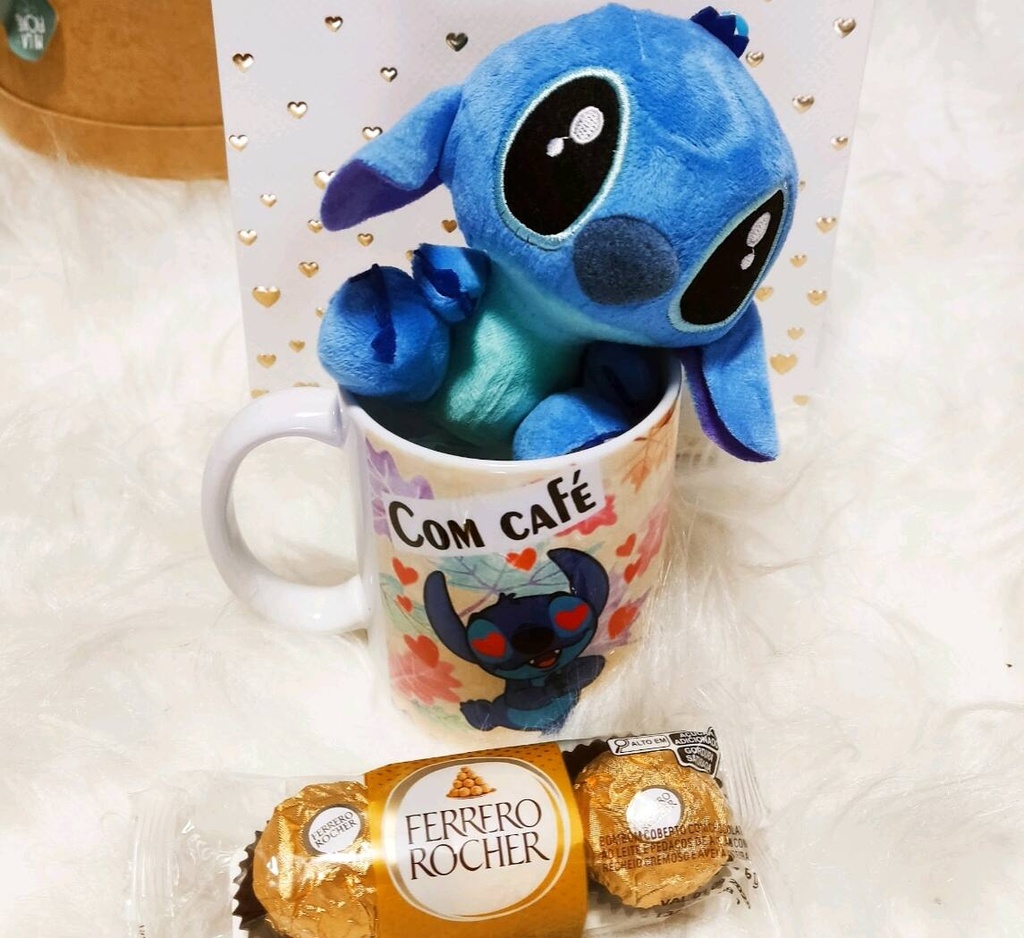 Kit Caneca e chaveiro Stitch